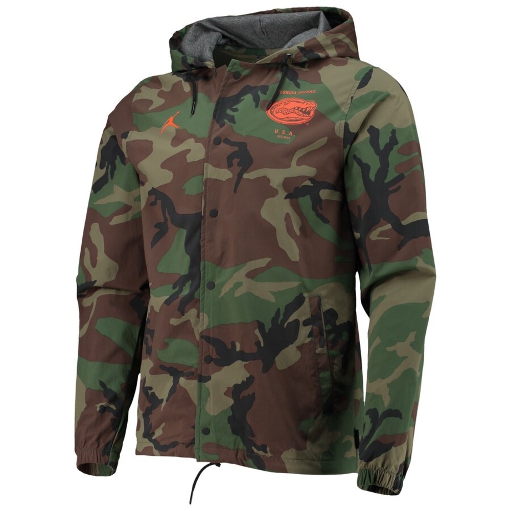 Jordan Nike Florida Gators Gator Military Camo Field Jacket Large 🇺🇸 USA 🐊